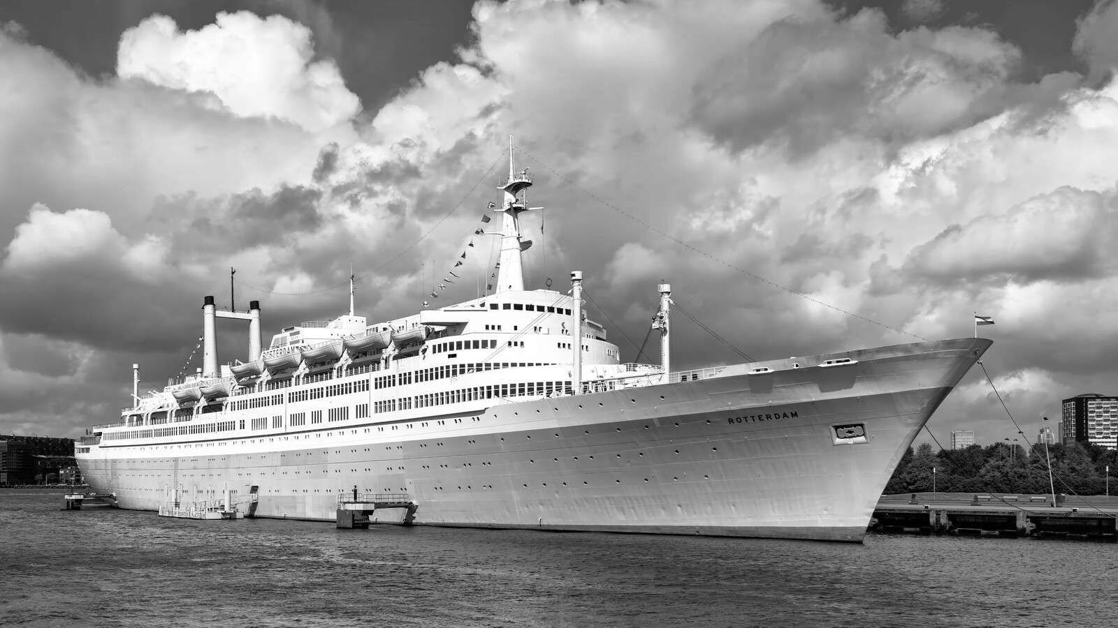 Tijdloze oceaanklassieker in zwart-wit