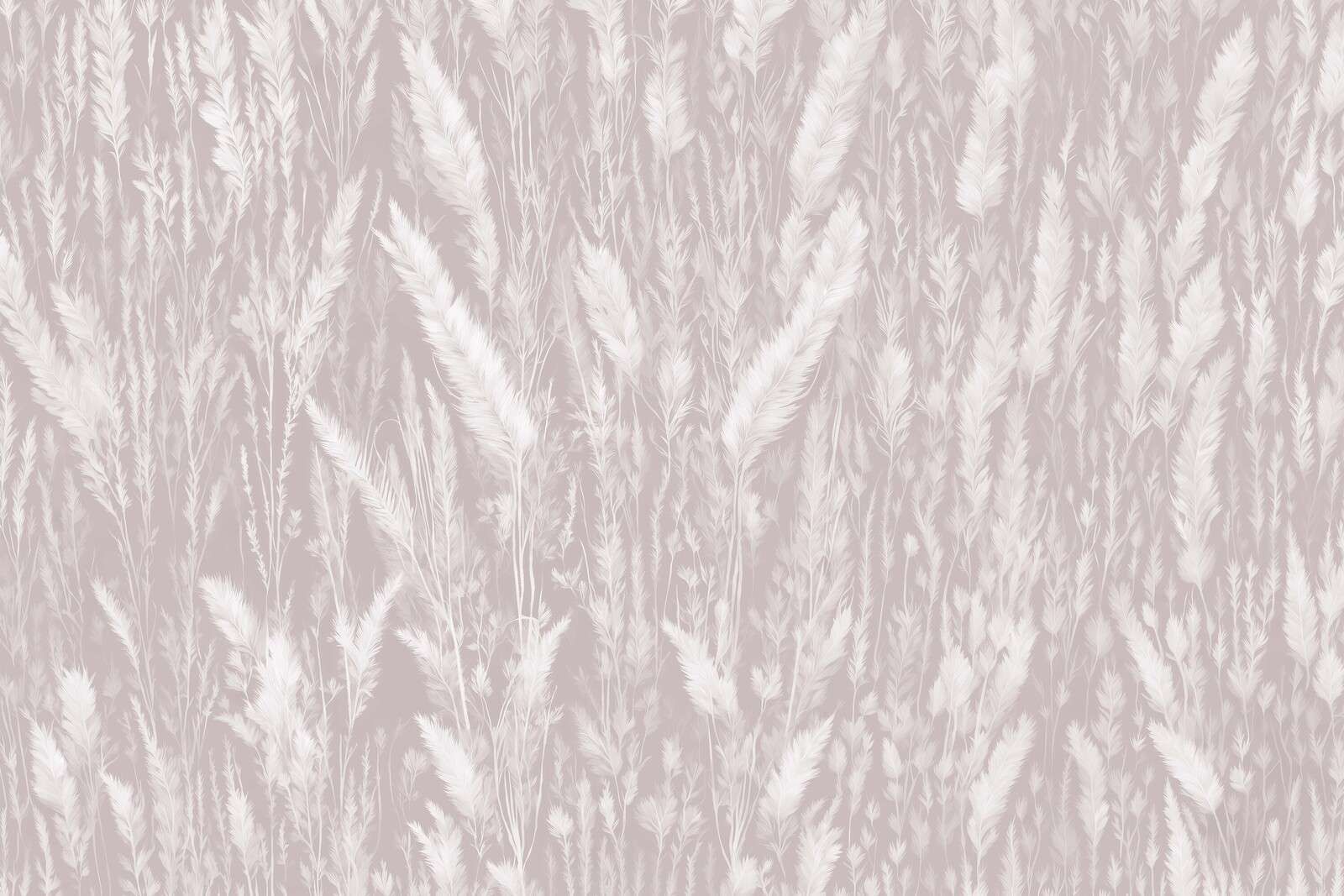 Wall of field grasses - taupe