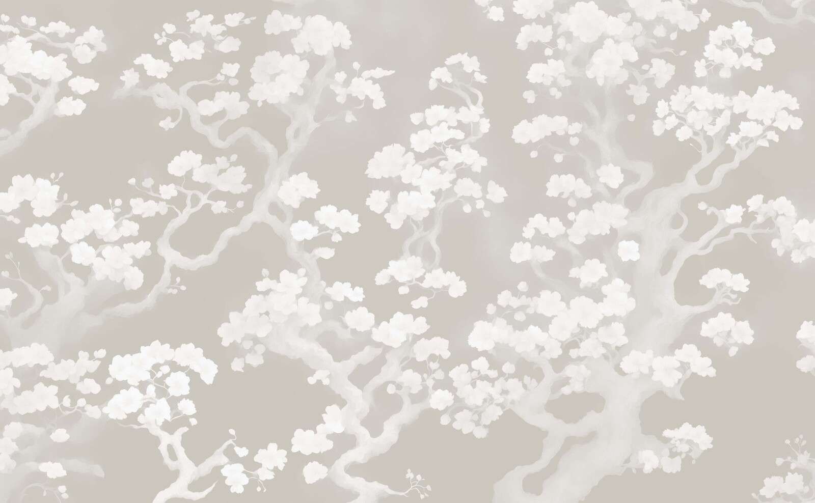 Wonderful blooming forest - taupe