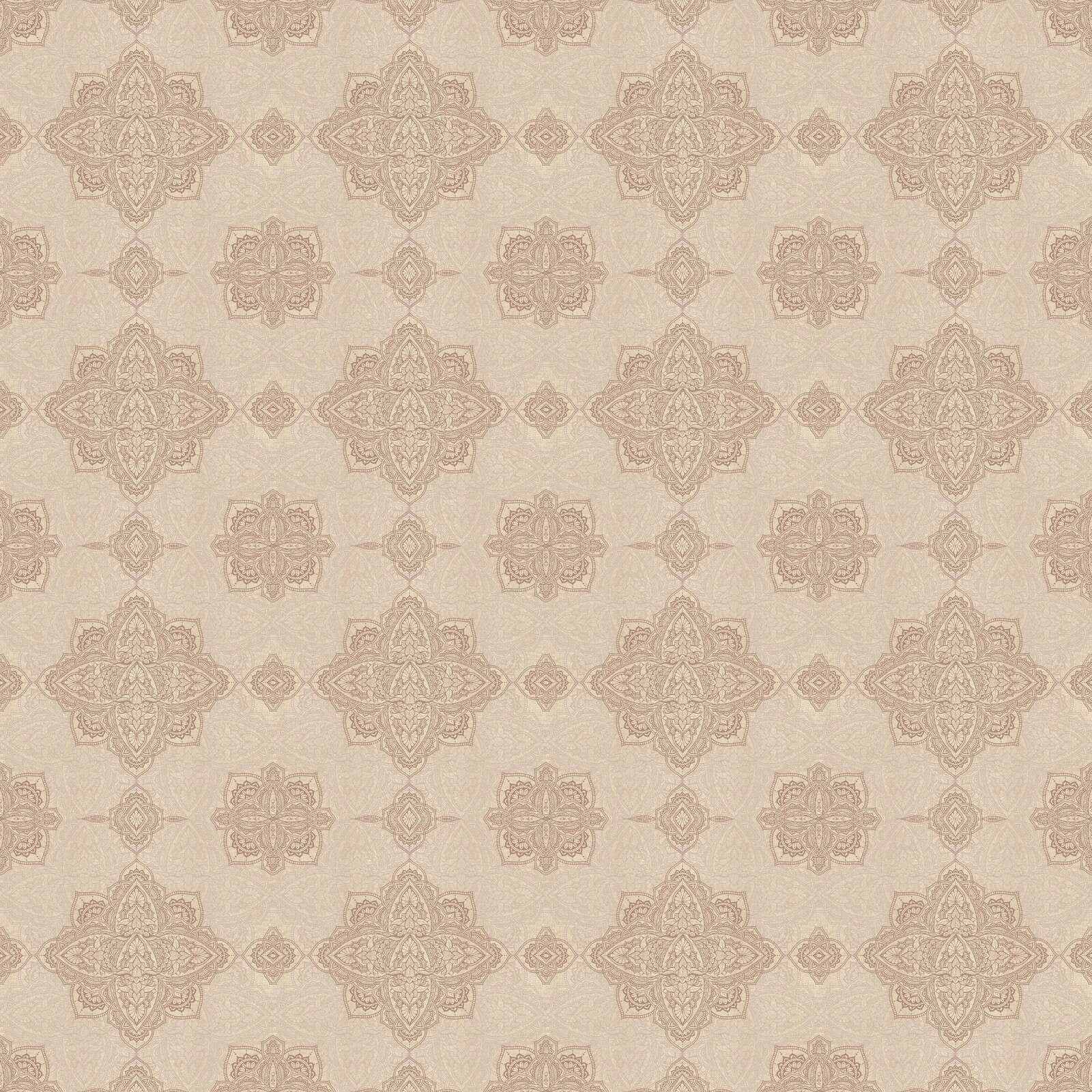 Beige oosters medaillonpatroon