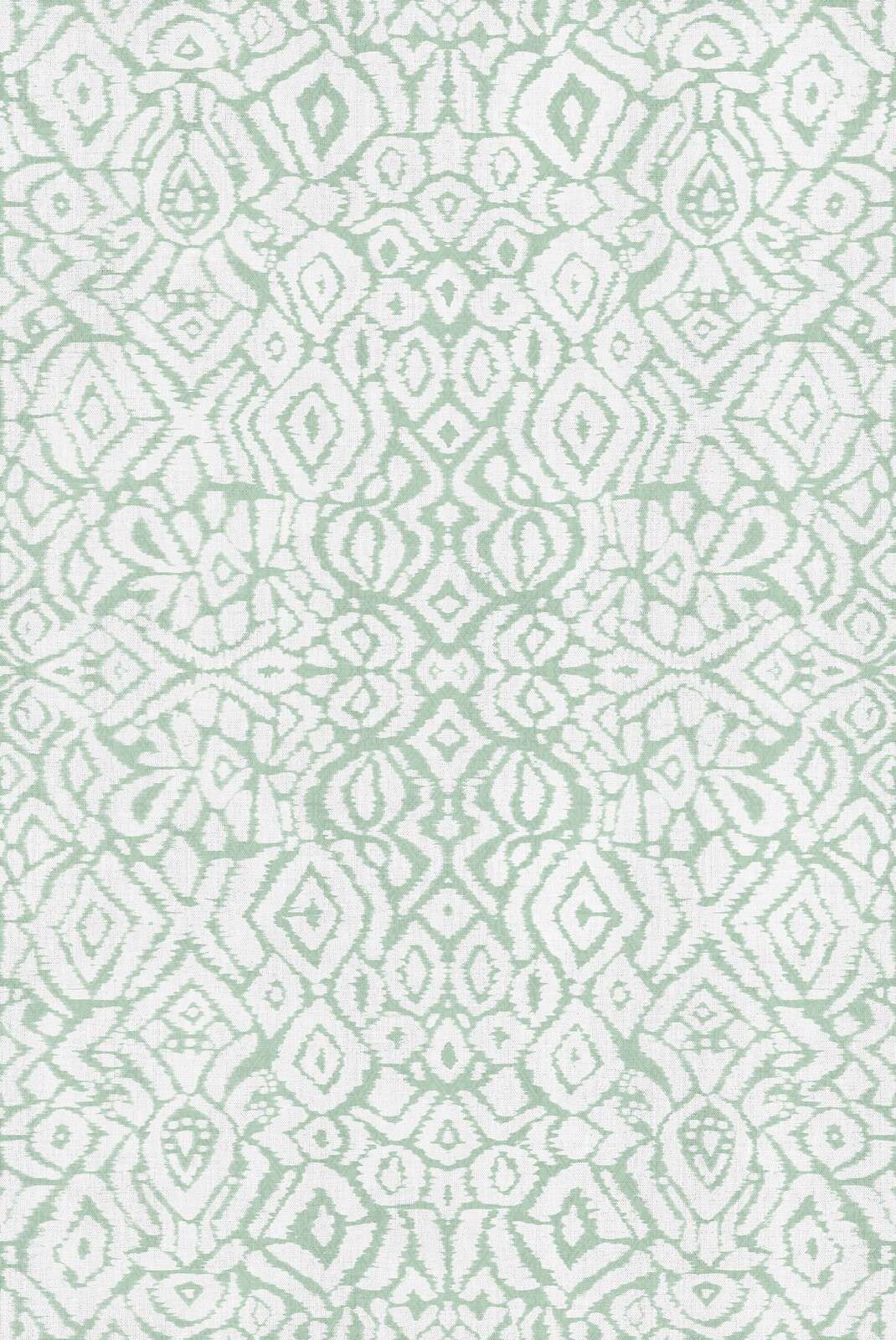 Mintgroen ikat patroon met ornamenten