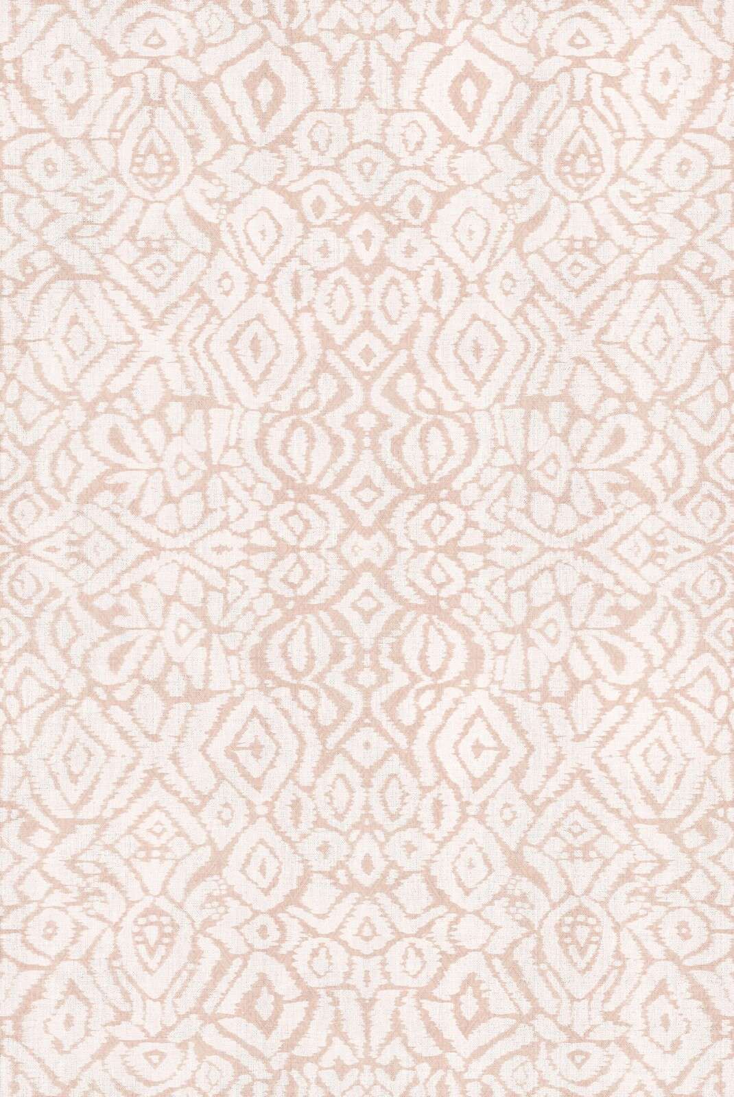 Zacht perzik ikat ornamentpatroon