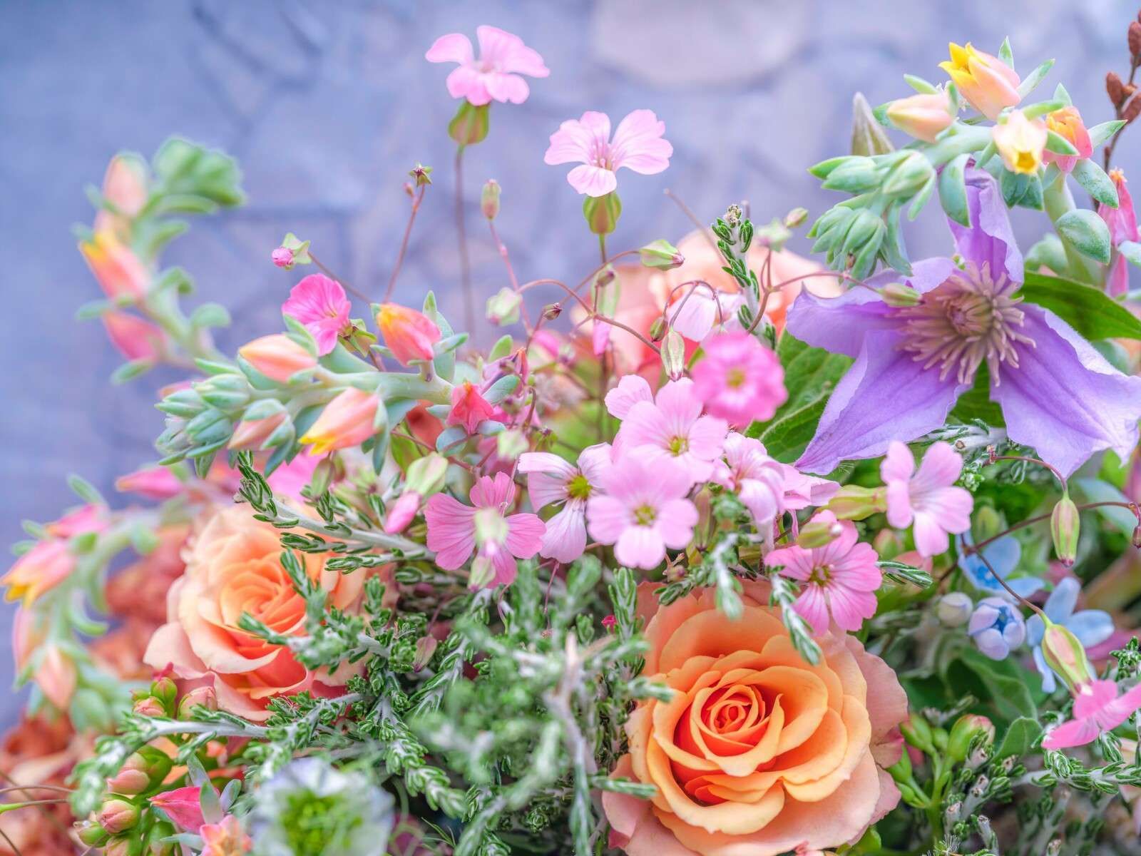 Roses and mixed flowers