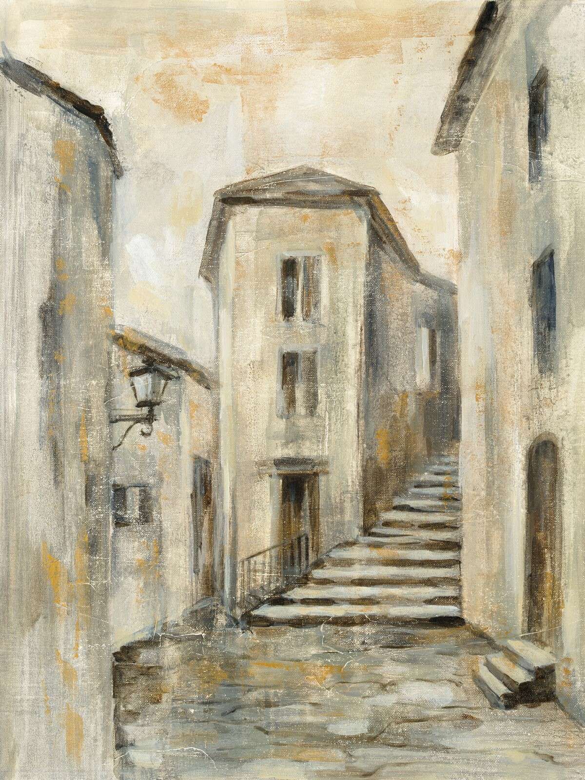 Stenen Trappen In Mediterraan Steegje