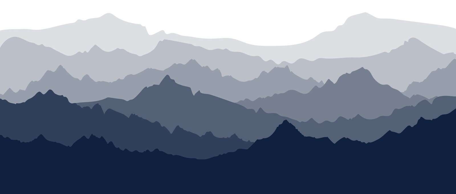 Rustige blauwe berglagen