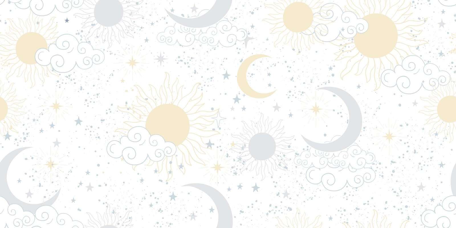 Lichte zon en maanhemel