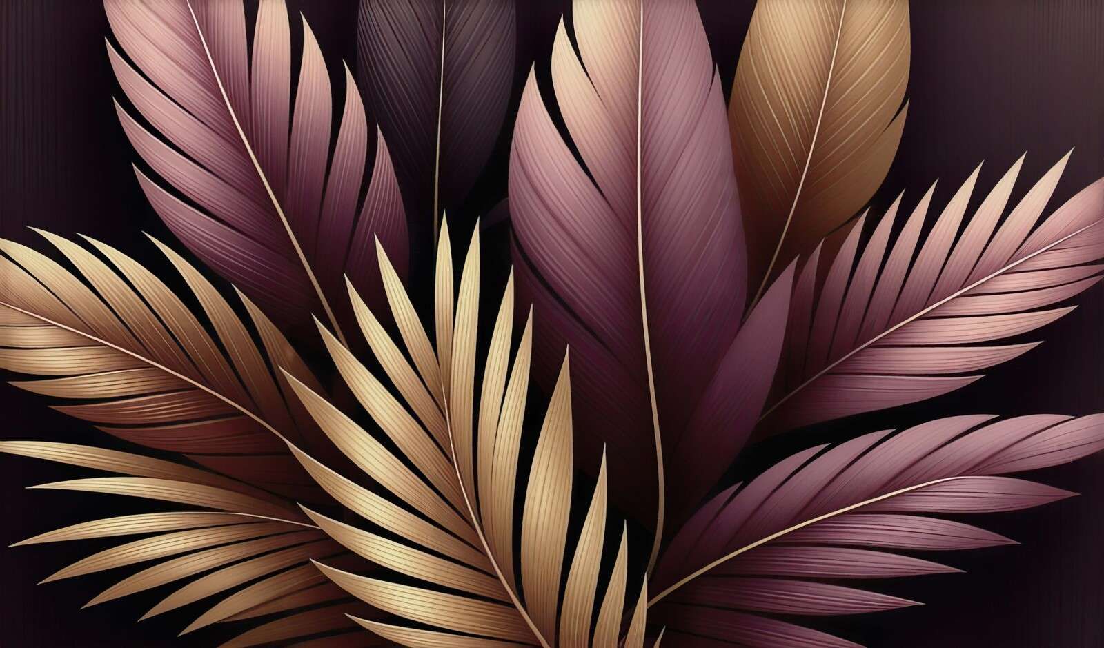 Zachte veren in warme tinten