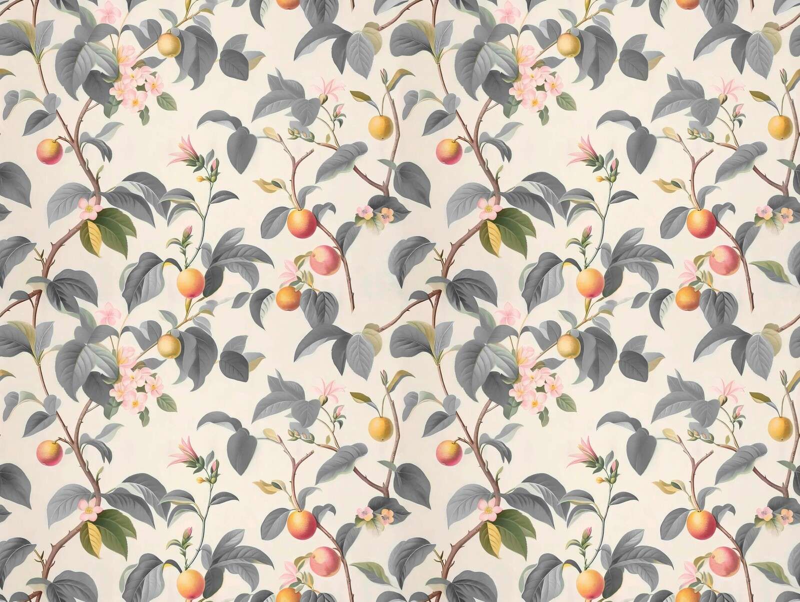 Fruitboom met grijze bladeren