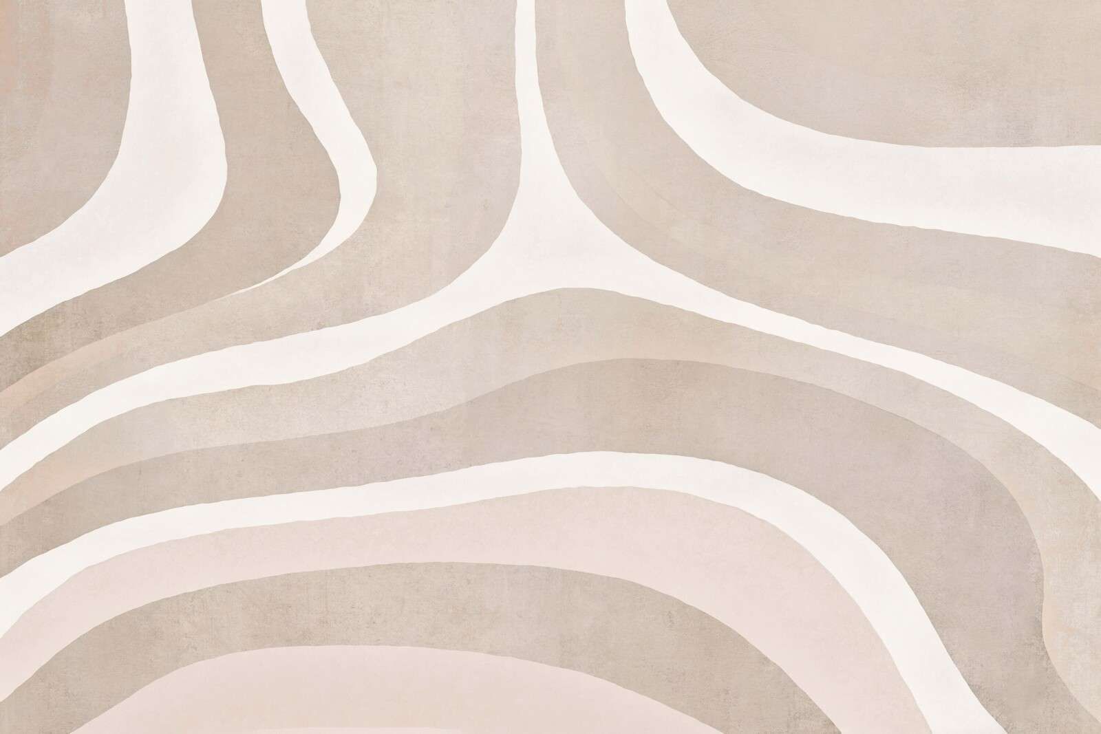 Retro Boho Shapes And Forms Sandy Beige