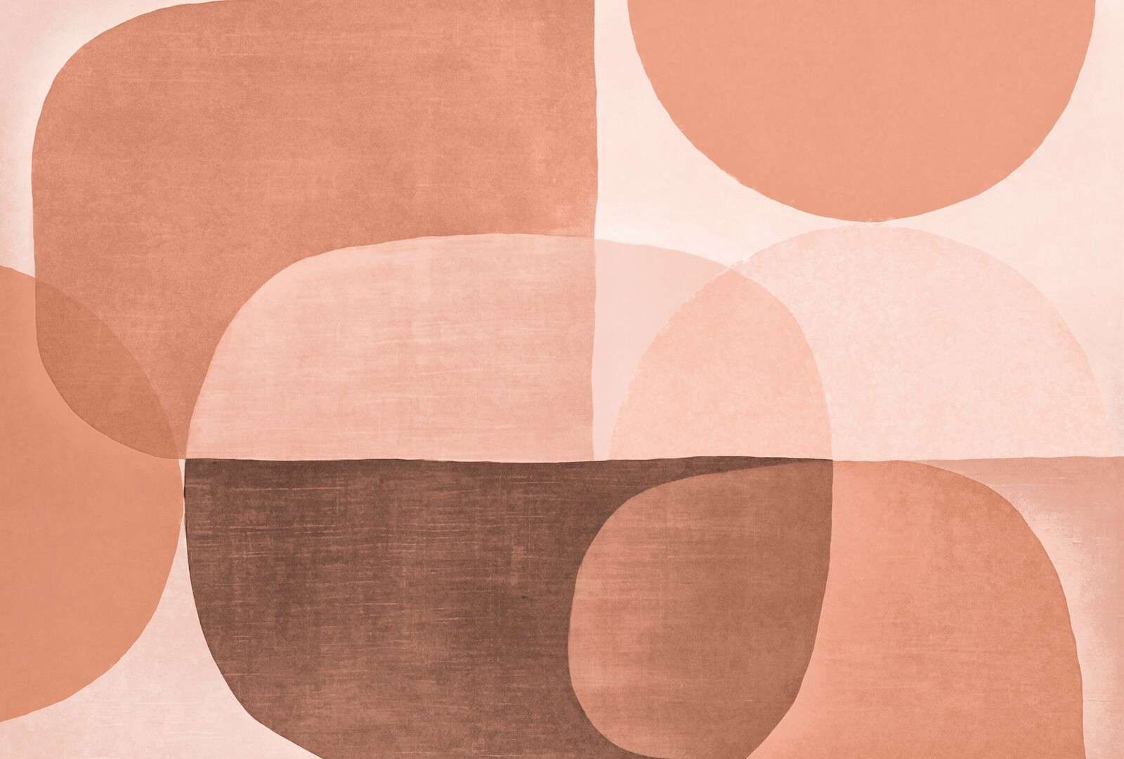 Mid Century Roundish Shapes Mocha Mousse