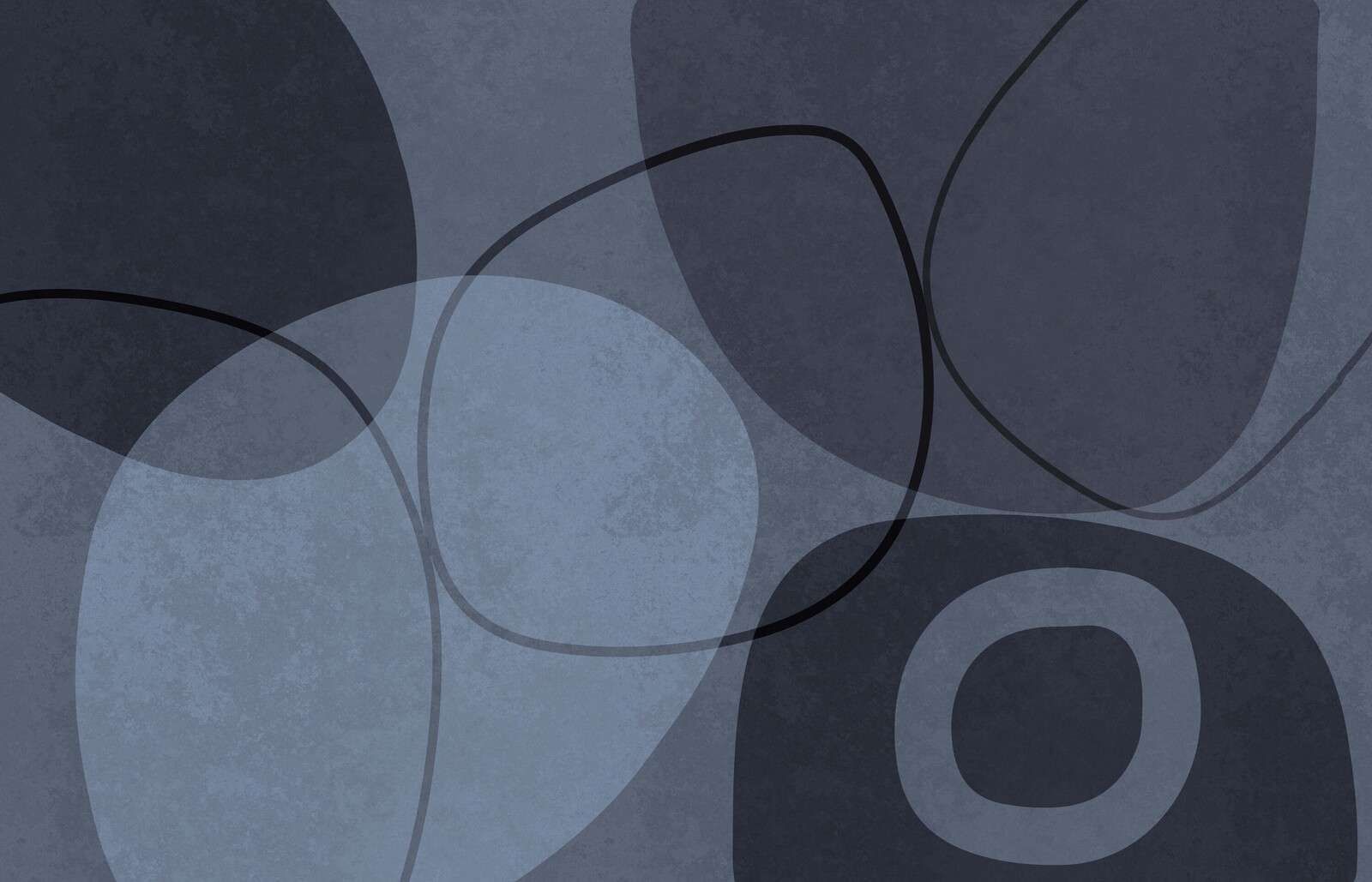 Mid Century Shape N Outline Bluish Grey