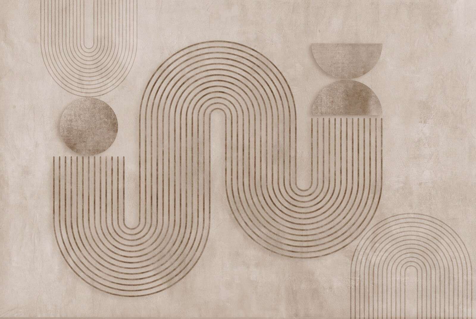 Dynamic Balance Modern Art Beige