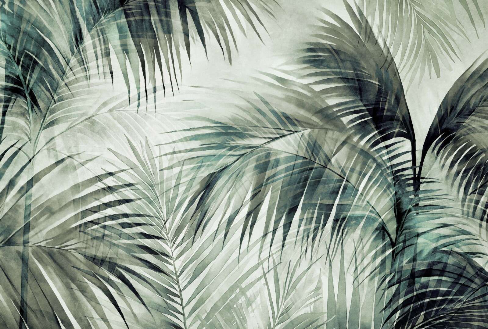 Tropical retreat palm jungle green