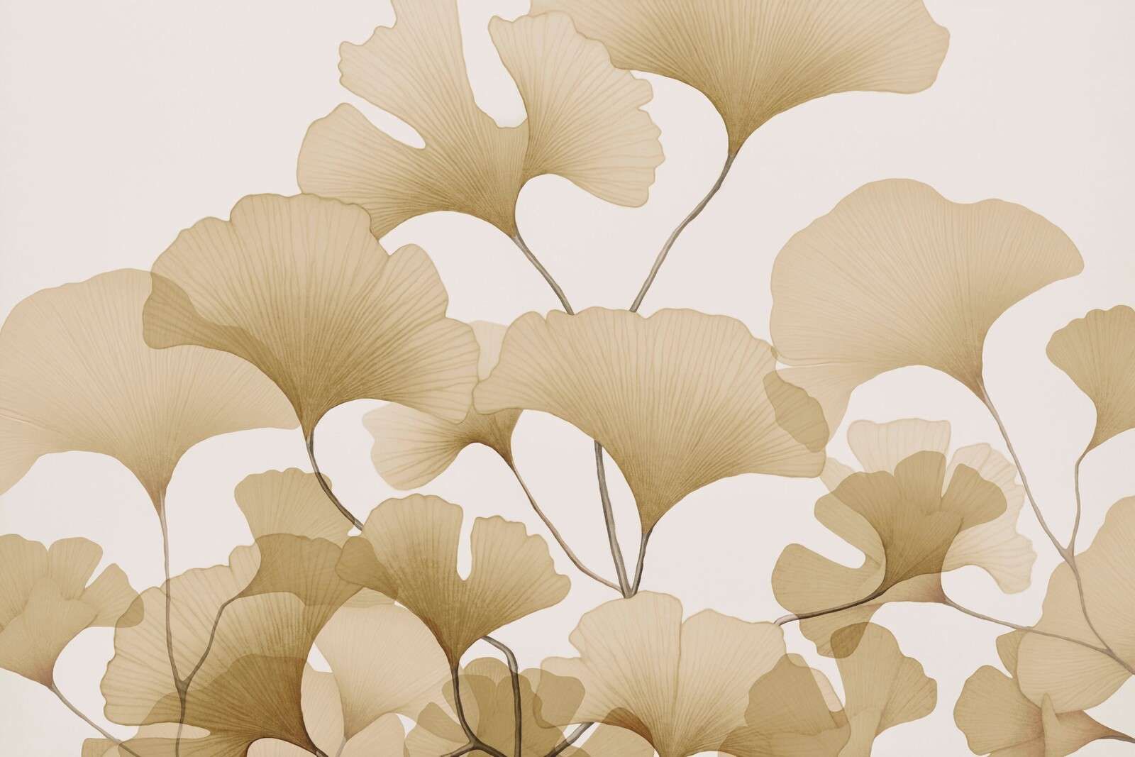 Tranquil gingko dreams soft beige