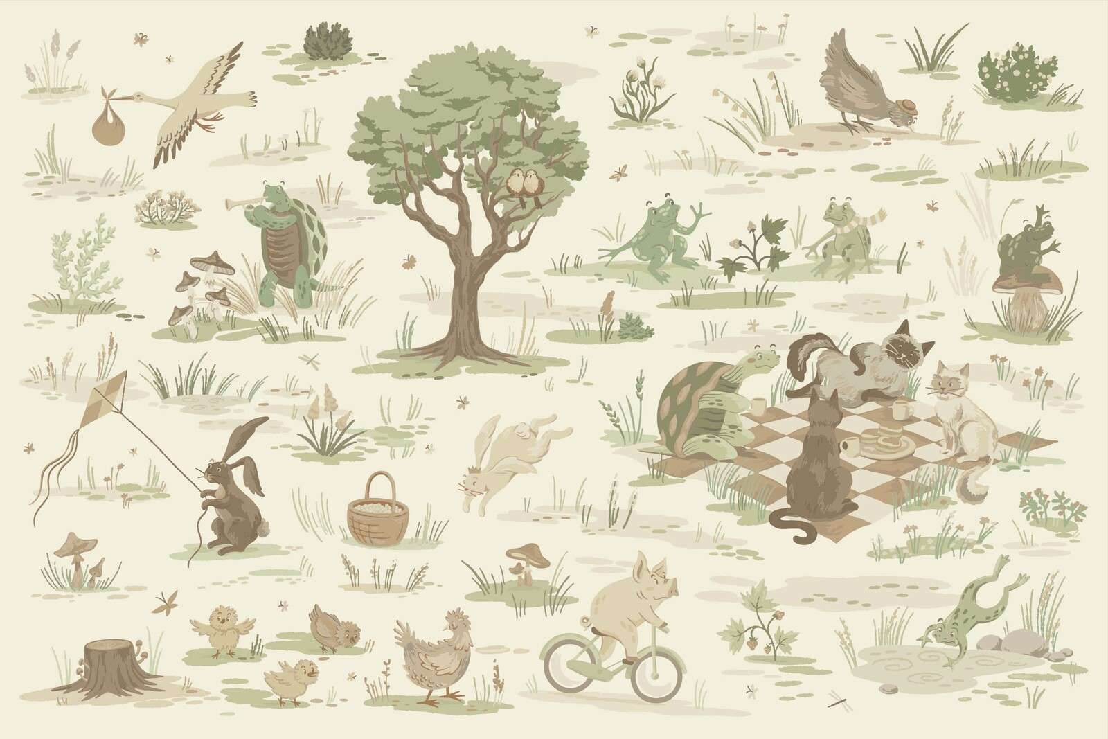 Bos dieren naturel