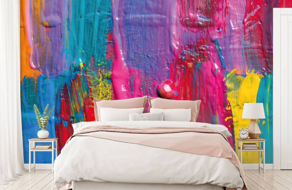 Modern behang - Gekleurde verf - Vergaderruimte 3