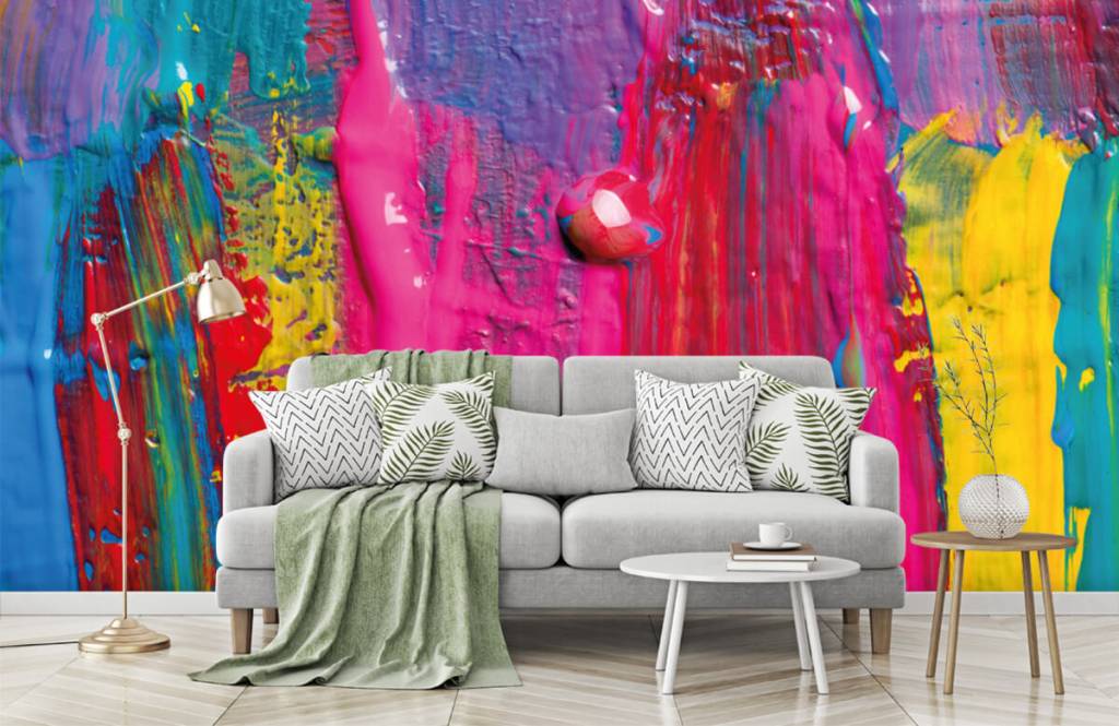 Modern behang - Gekleurde verf - Vergaderruimte 8