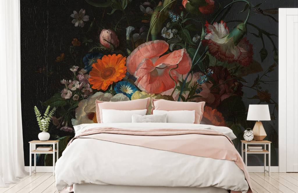 Stillevens en Bloemen - Stilleven met bloemen op een marmeren tafelblad - Slaapkamer 5
