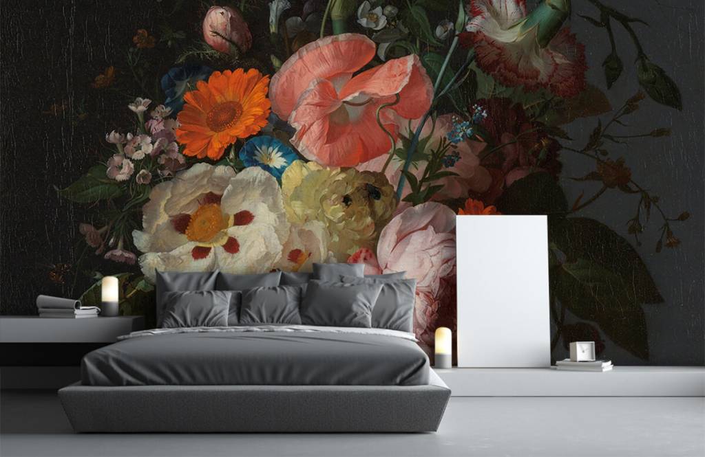 Stillevens en Bloemen - Stilleven met bloemen op een marmeren tafelblad - Slaapkamer 6