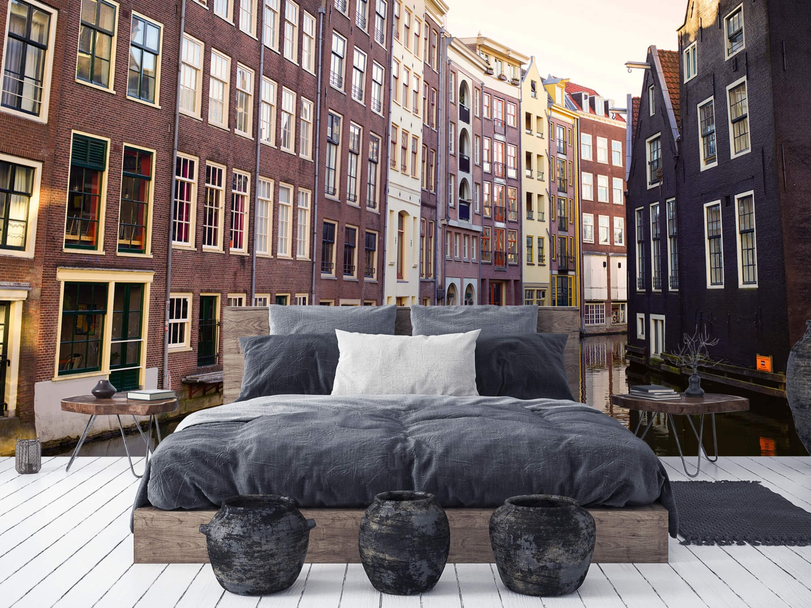 Gebouwen - Amsterdamse huizen aan de gracht - Tienerkamer 6