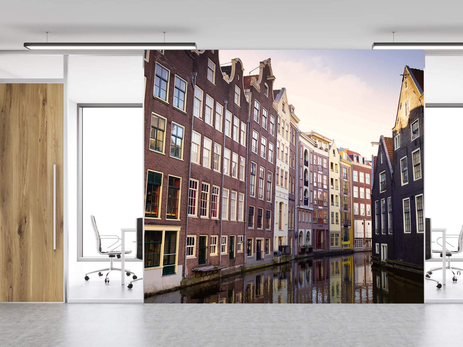 Gebouwen - Amsterdamse huizen aan de gracht - Tienerkamer 12