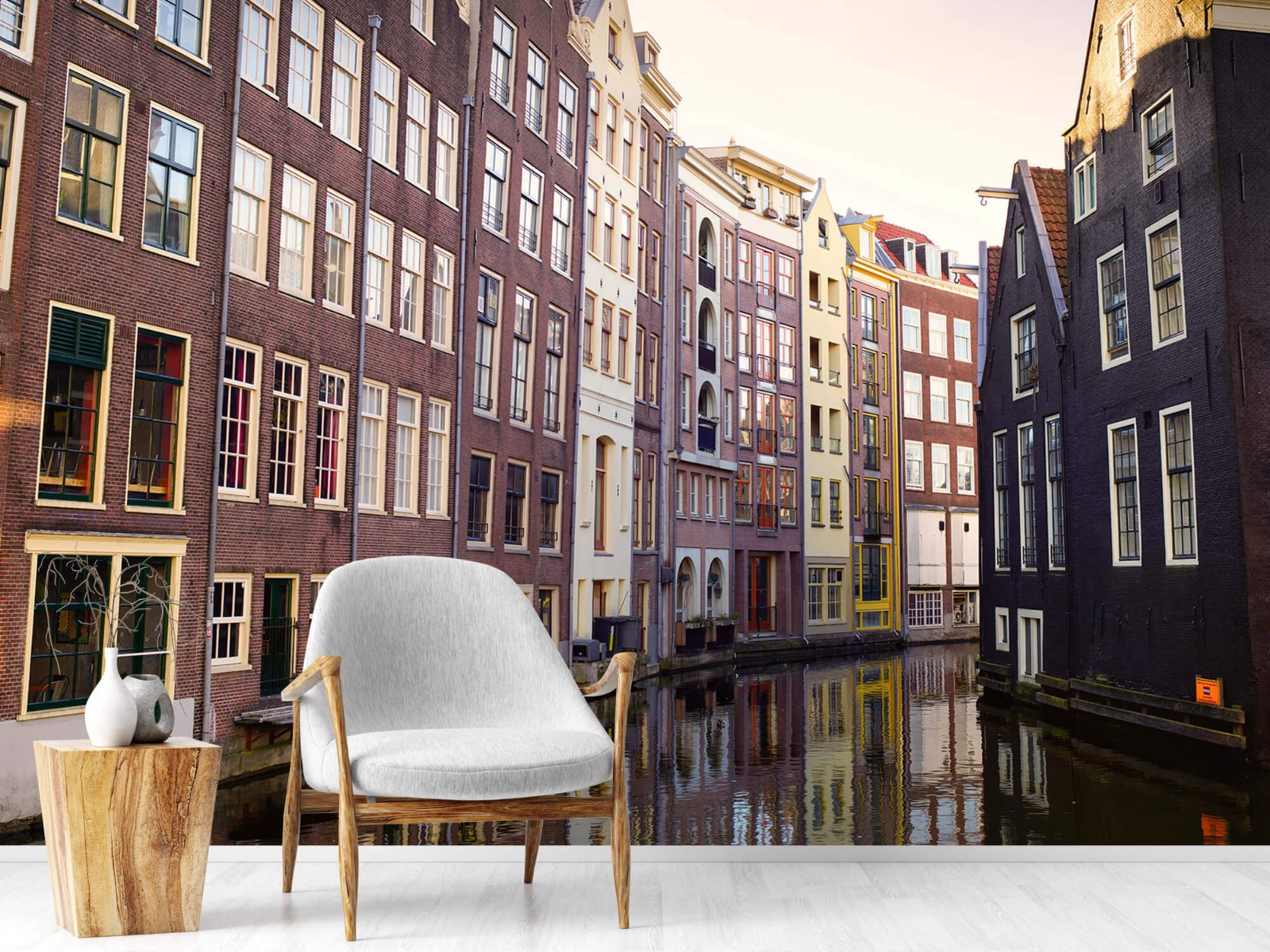 Gebouwen - Amsterdamse huizen aan de gracht - Tienerkamer 1