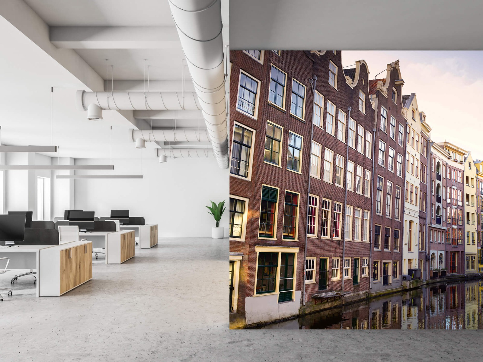 Gebouwen - Amsterdamse huizen aan de gracht - Tienerkamer 21