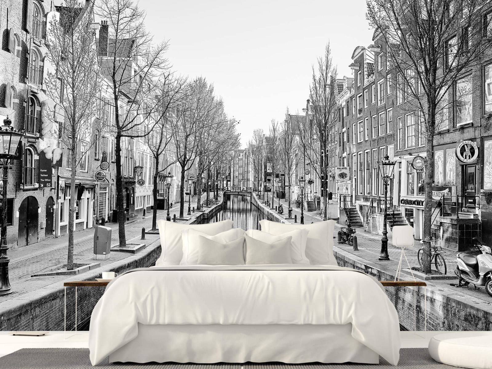Zwart Wit behang - Amsterdam in zwart wit - Kantoor 23