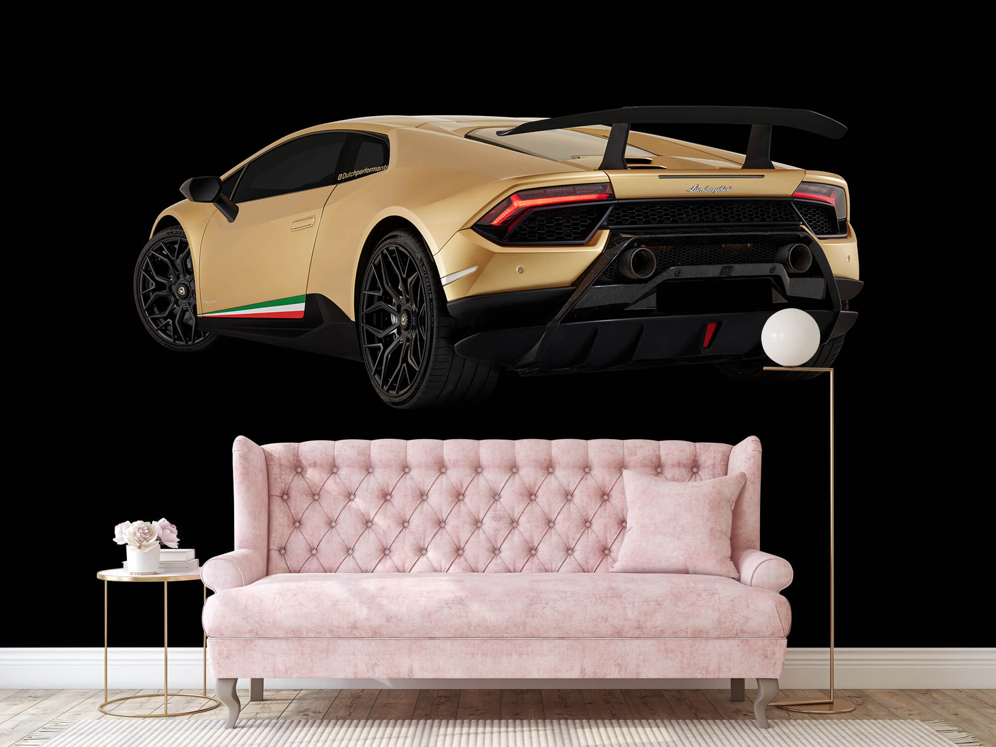 Wallpaper Lamborghini Huracán - Linker achterkant, zwart 15