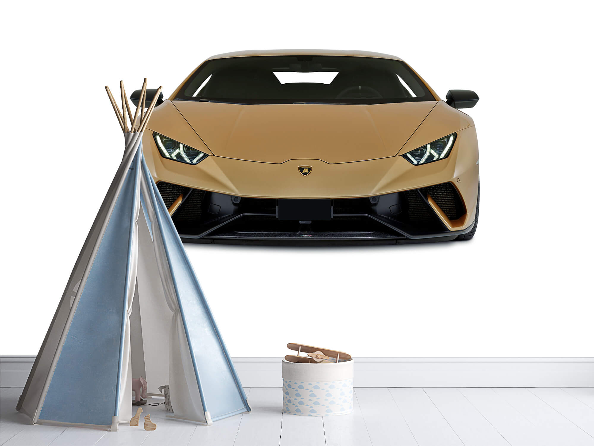 Wallpaper Lamborghini Huracán - Voorkant, wit 9