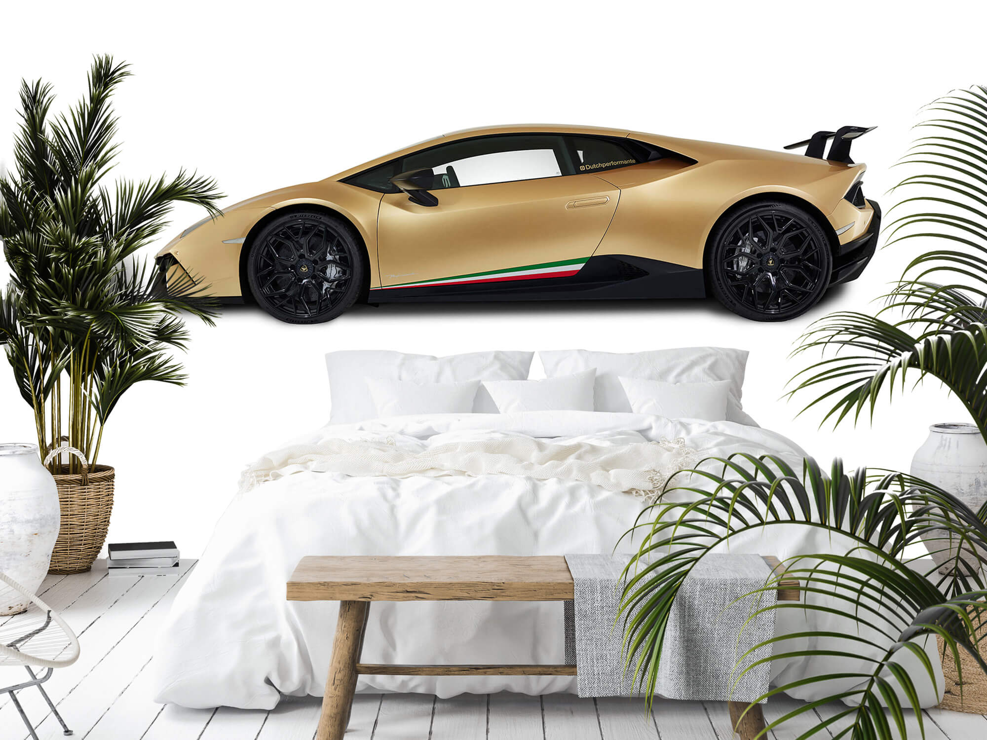 Wallpaper Lamborghini Huracán - Zijkant, wit 3