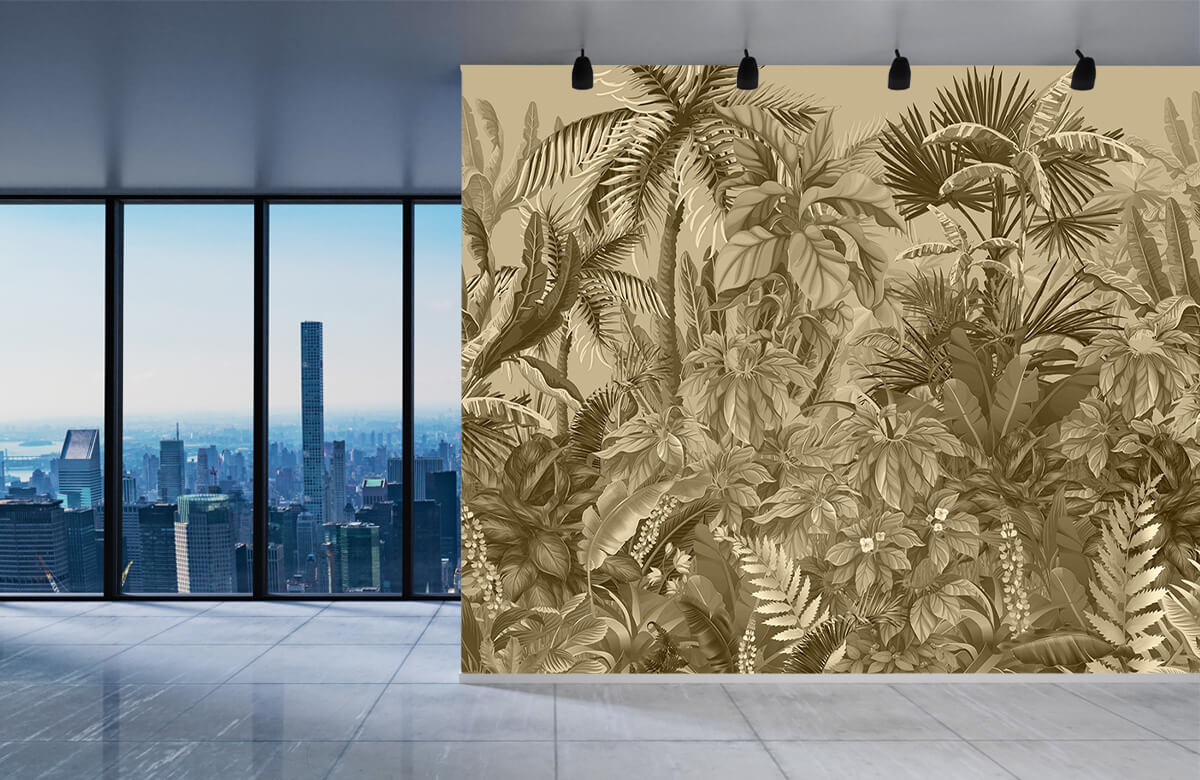 wallpaper Sepia tropische jungle 2