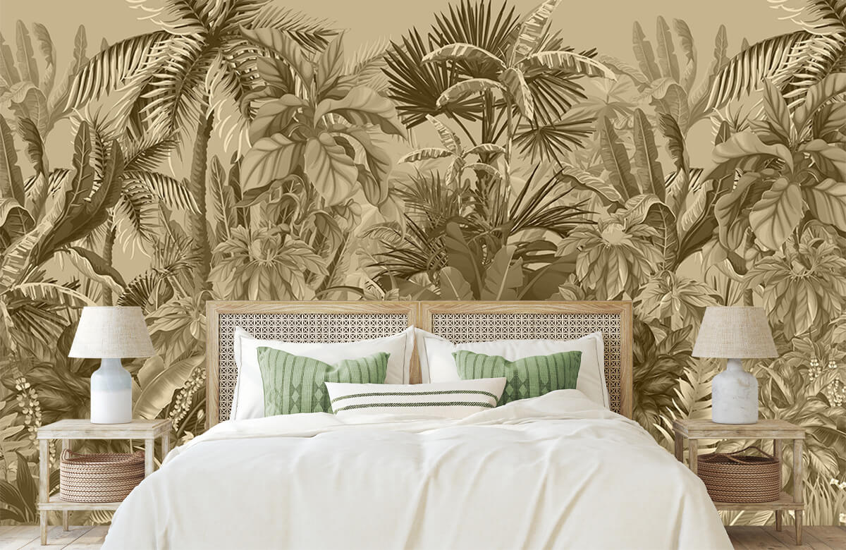 wallpaper Sepia tropische jungle 5