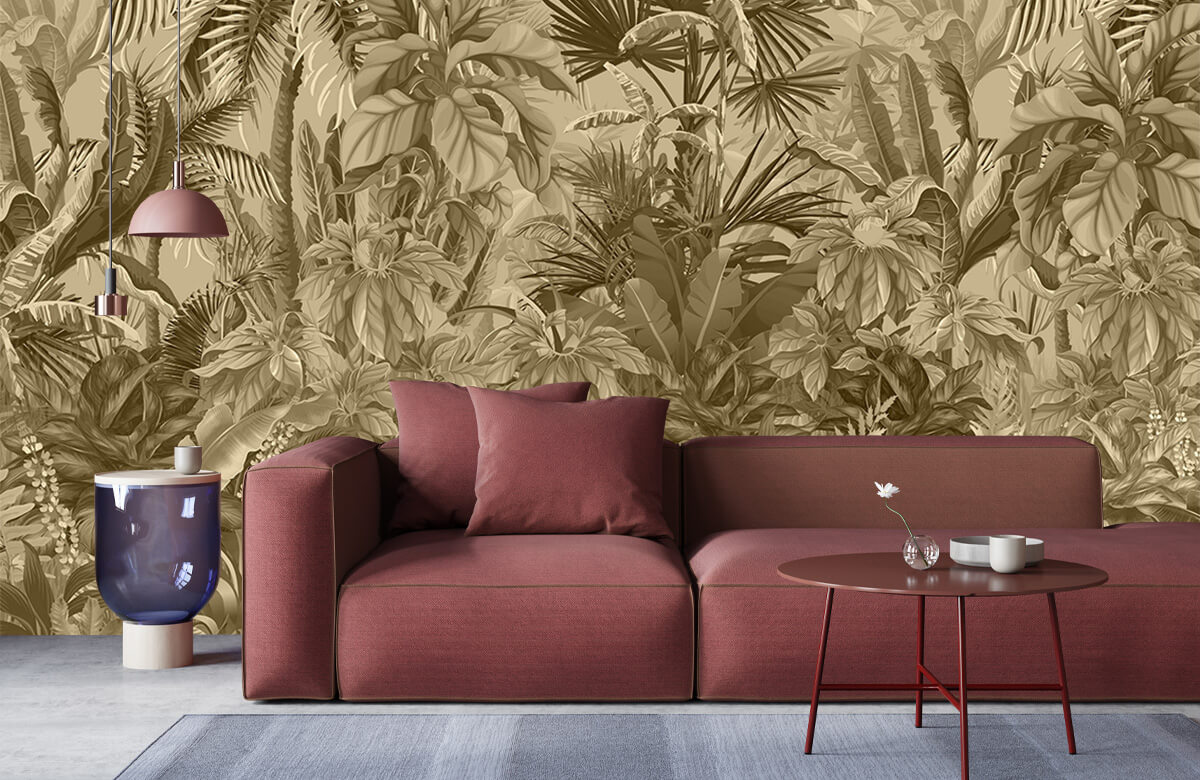wallpaper Sepia tropische jungle 6
