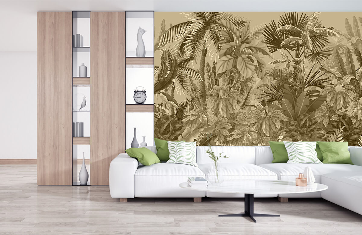 wallpaper Sepia tropische jungle 10