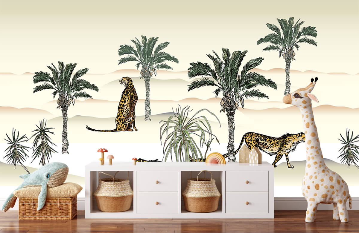 wallpaper Illustratie luipaarden 1
