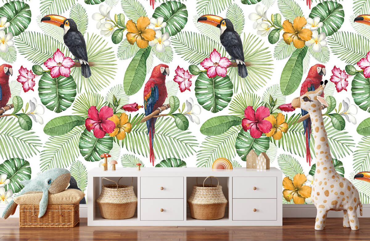 Wallpaper Toekan en papegaai 2