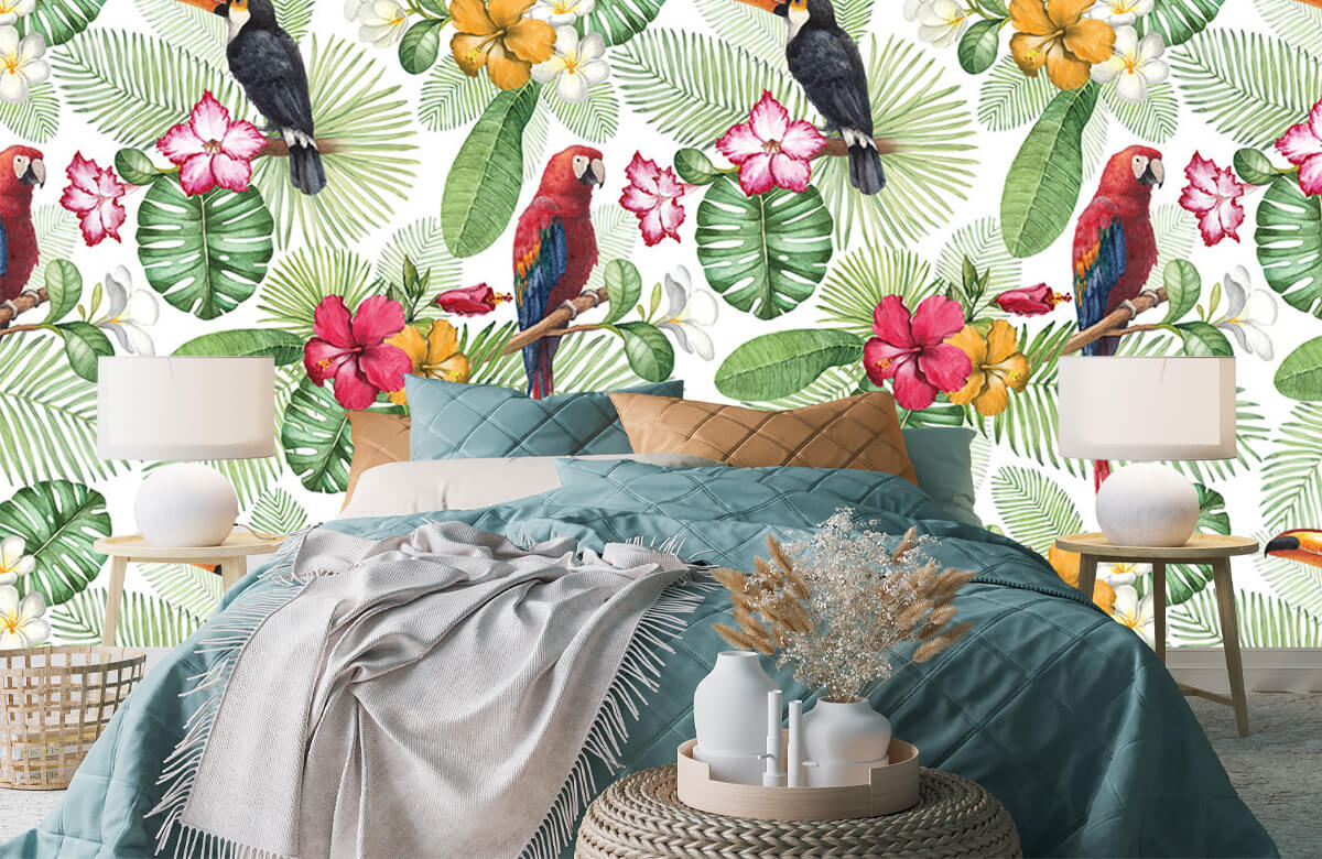 Wallpaper Toekan en papegaai 4