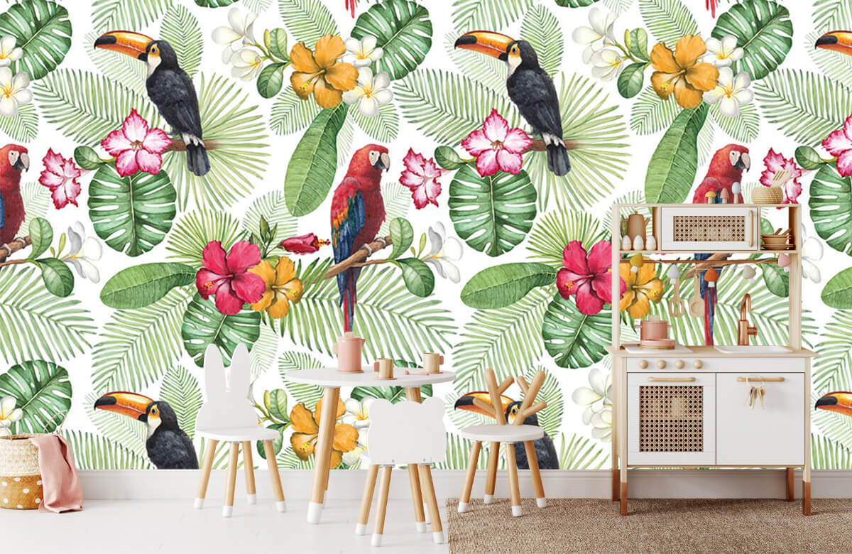 Wallpaper Toekan en papegaai 1