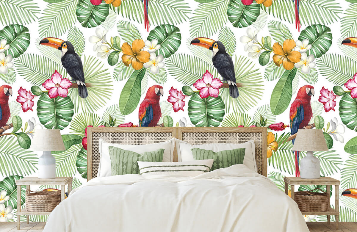 Wallpaper Toekan en papegaai 5