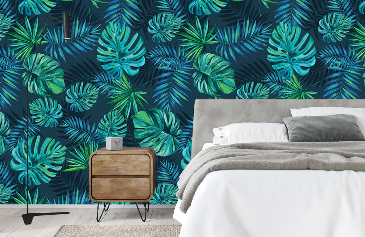 wallpaper Tropische aquarel plantjes 4
