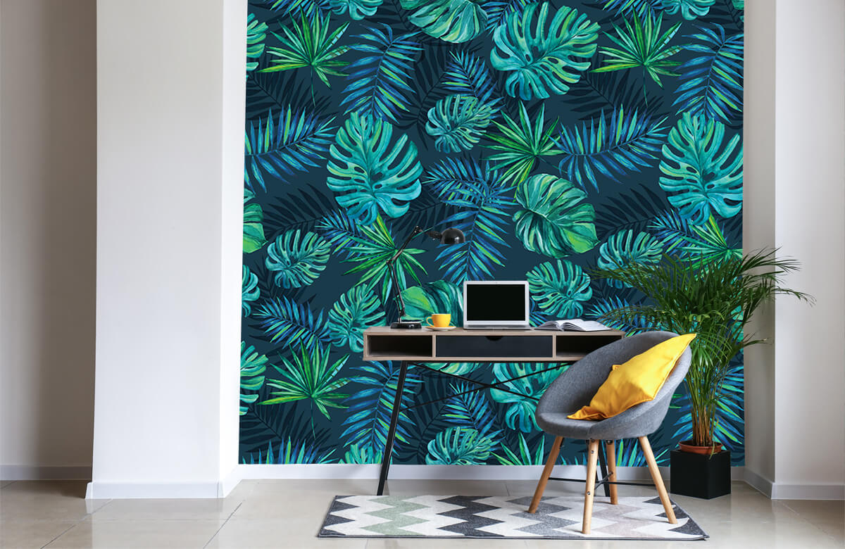 wallpaper Tropische aquarel plantjes 1