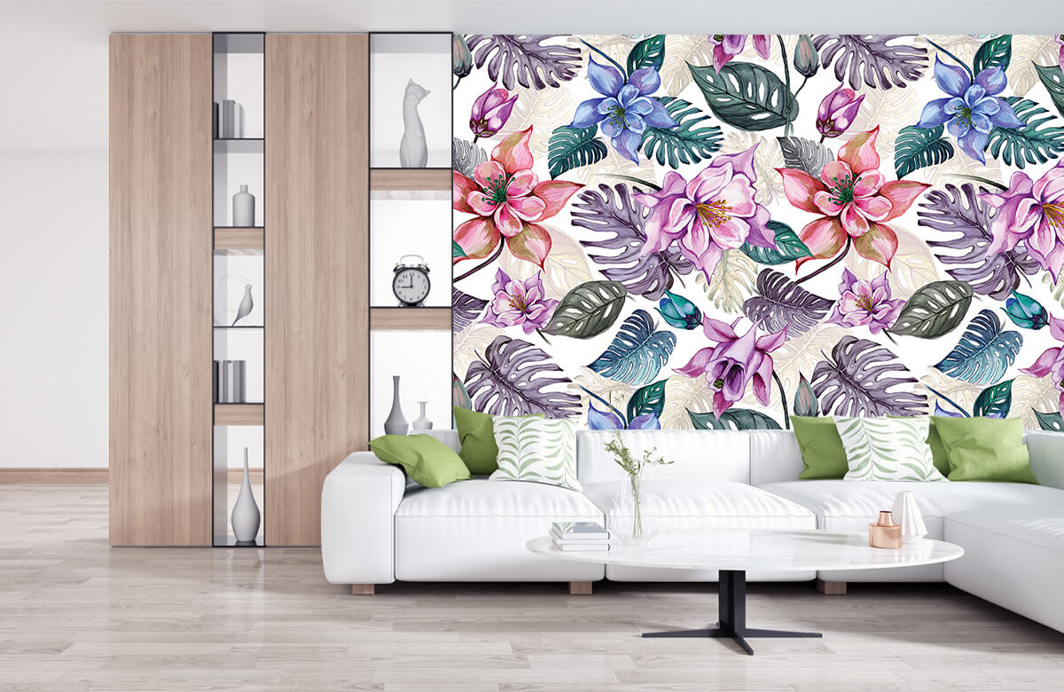 wallpaper Roze tropisch patroon 10