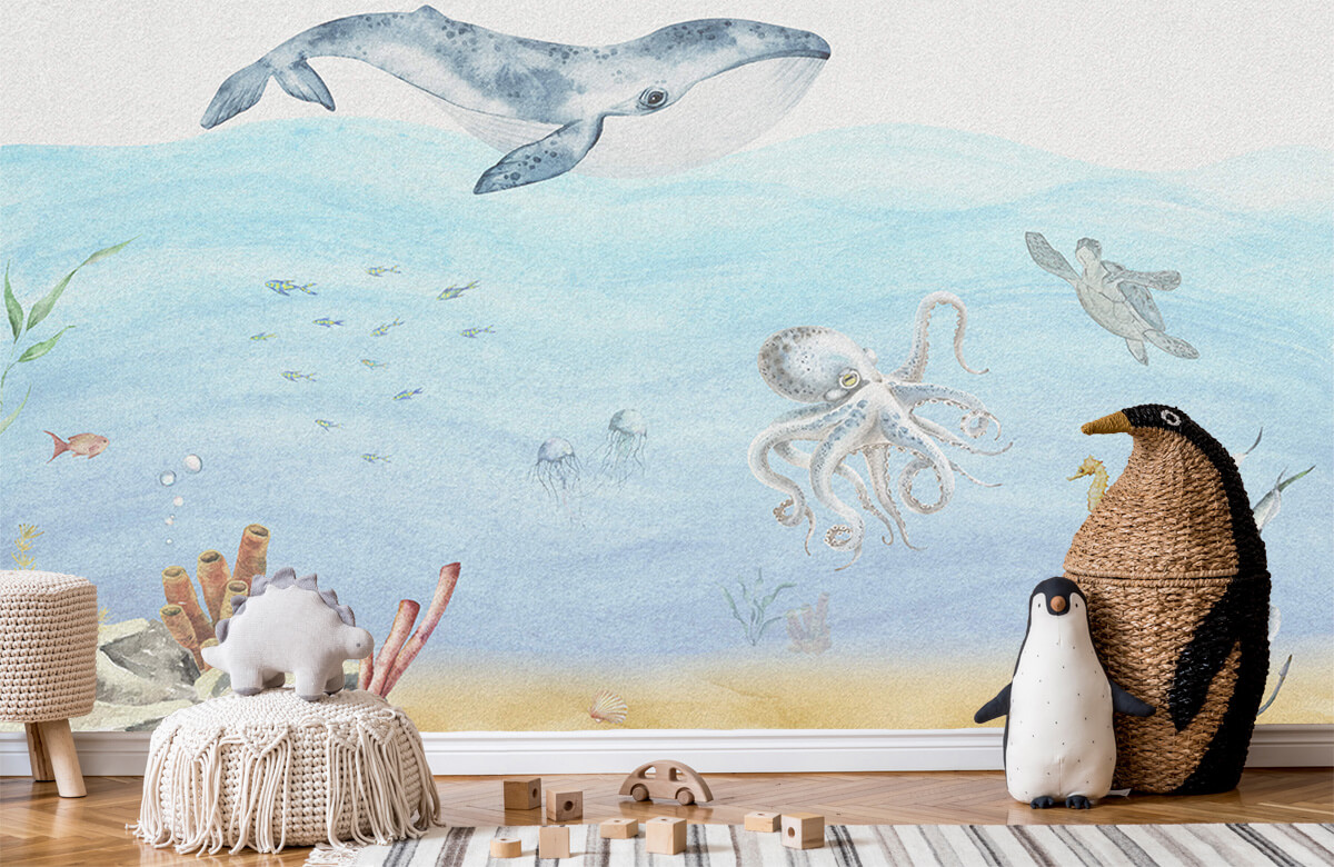 wallpaper Onderwaterwereld met een walvis 9