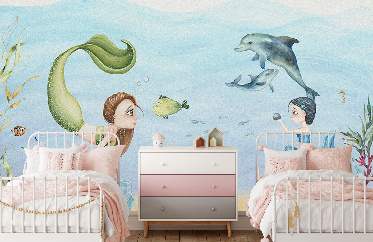 wallpaper Kleurrijke zeemeerminnen 7