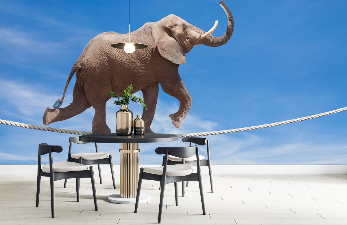 wallpaper Balancerende olifant 9
