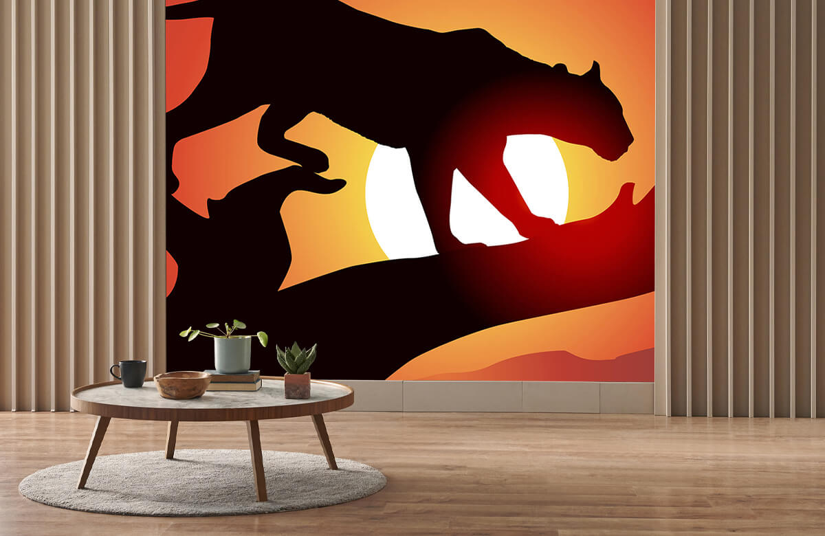 wallpaper Panter silhouette 2