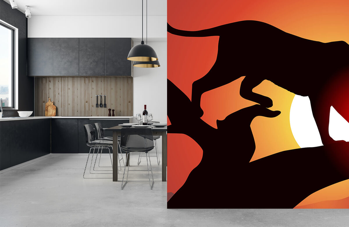 wallpaper Panter silhouette 9