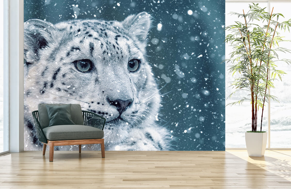wallpaper Sneeuw panter 2
