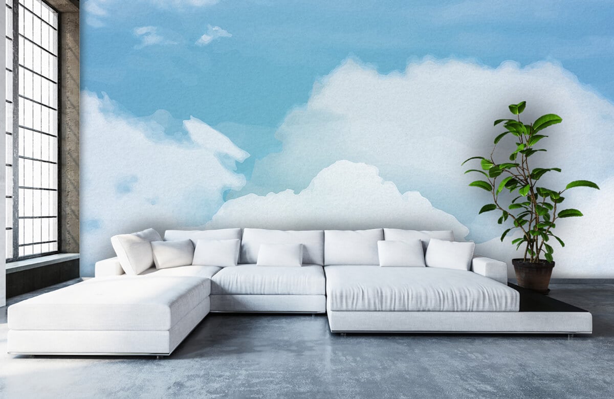 wallpaper Waterverf wolken 5